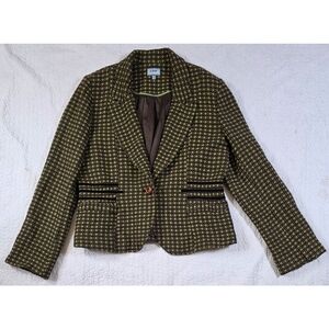 i t w by Claude Brown Wool Blend Blazer